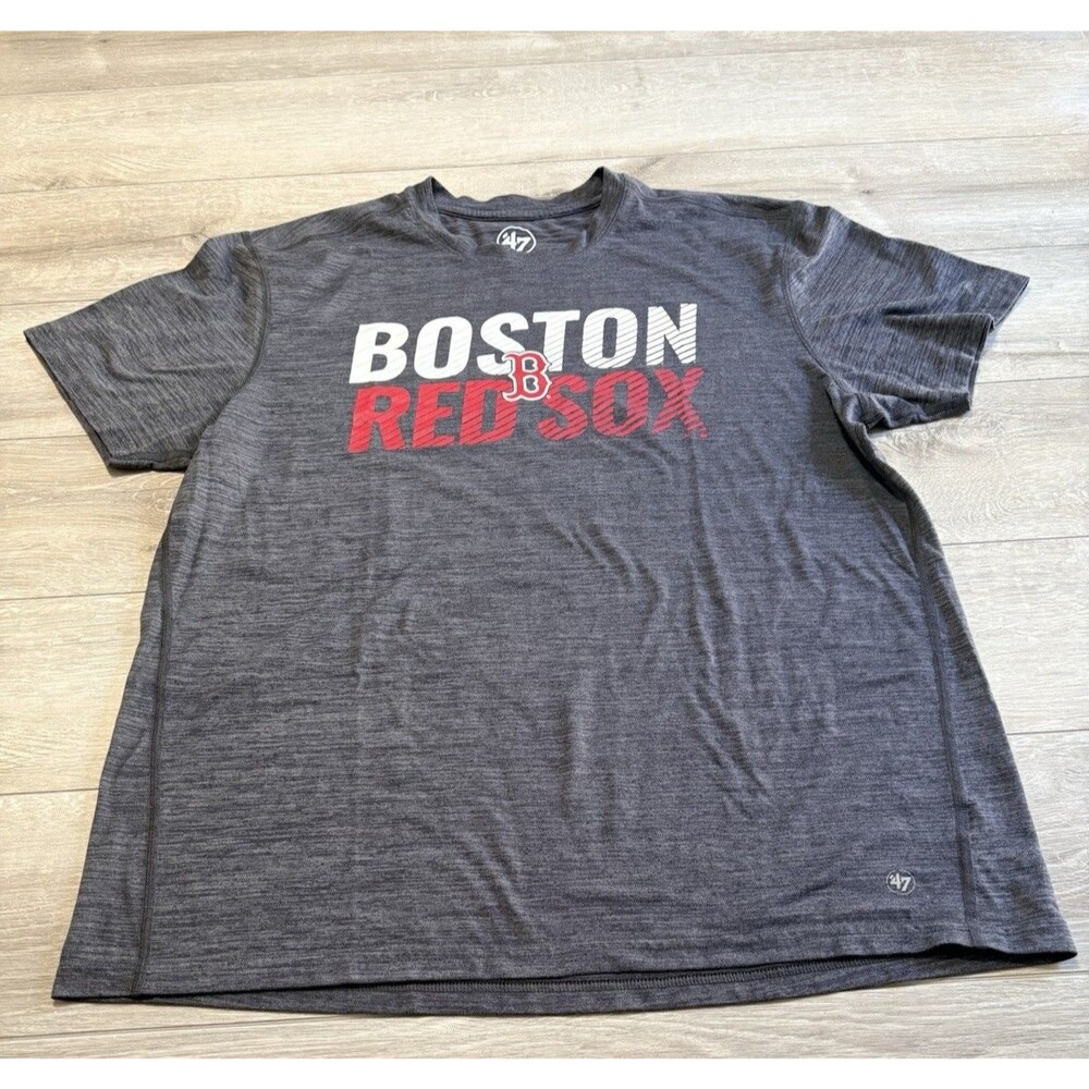 '47 Brand Boston Red Sox MLB Baseball Charcoal Heather Short Sleeve Tee Men's L